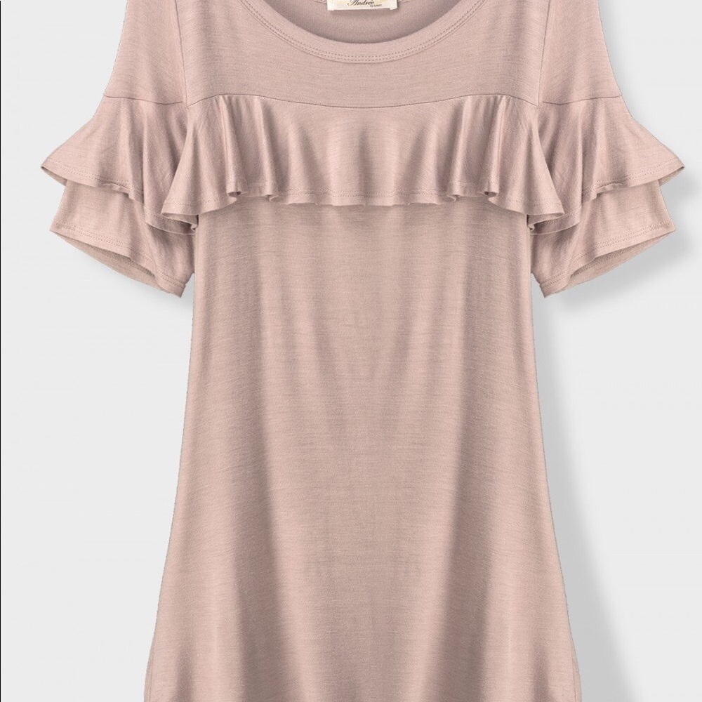 NWOT Short sleeve ruffle top, size small